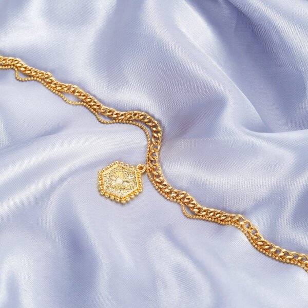 Double Layer Twin Clavicle Chain For Women